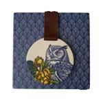 Cargar imagen en el visor de la Galería, Servilletero de madera, Forrado en Diseño Búho-Estrellas