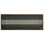 Cargar imagen en el visor de la Galería, Cuadro horizontal Hilván II con diseño abstracto en relieve, tonos gris y negro, enmarcado en madera.