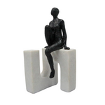 Cargar imagen en el visor de la Galería, Escultura hombre sentado en base II