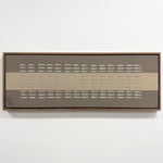 Cargar imagen en el visor de la Galería, Cuadro Decorativo Abstracto Hilván I con Marco en Rosamorada, arte en relieve neutro sobre muro blanco.