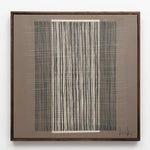 Cargar imagen en el visor de la Galería, Cuadro abstracto Entramados II en técnica acrílica con marco de madera nogal sobre fondo blanco.