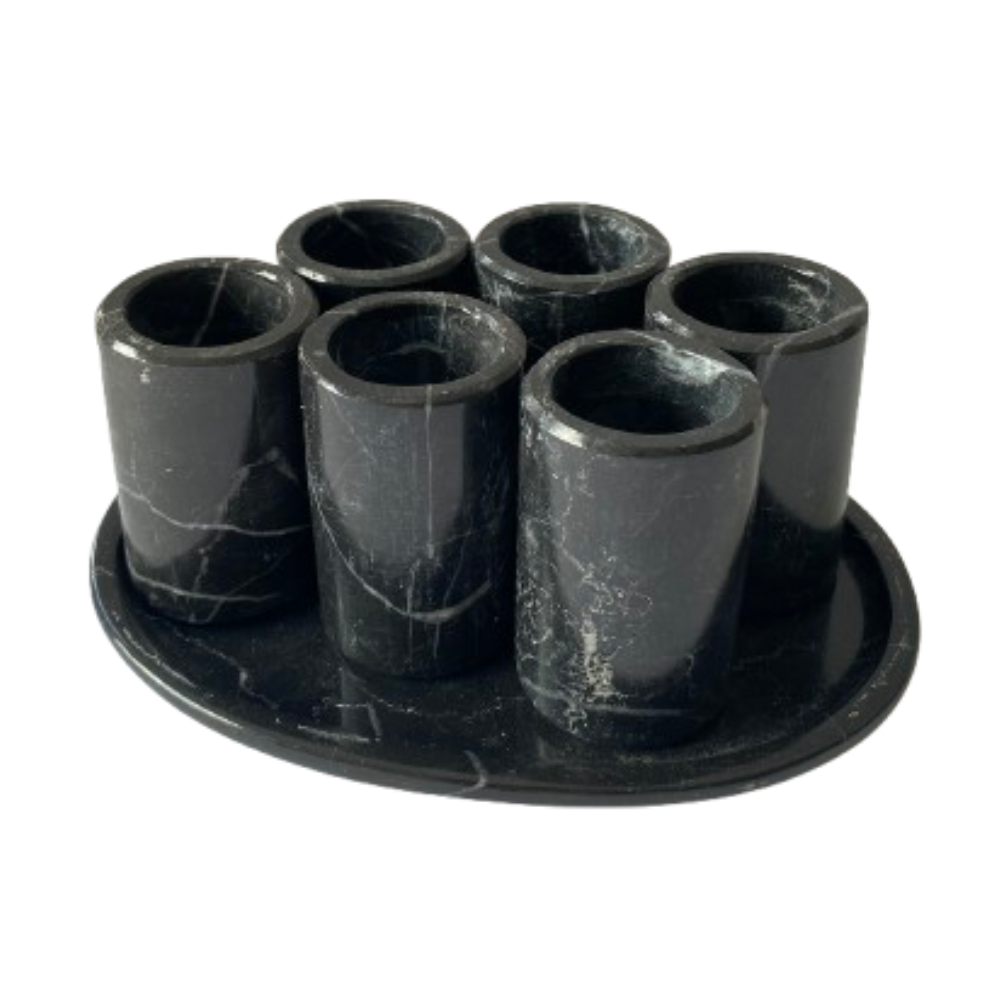 Tequilero Mármol 6 Piezas