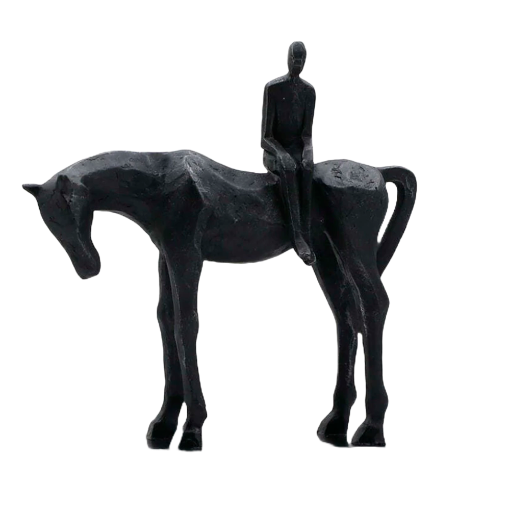 Escultura  Caballo y Hombre