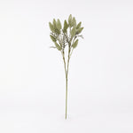 Cargar imagen en el visor de la Galería, Follaje artificial Alpska, planta decorativa alta con espigas verdes sobre fondo blanco.