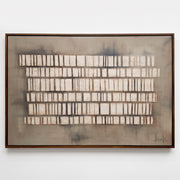 Cuadro Vestigios 120 x 180 en técnica mixta con marco de madera y textura en alto relieve.