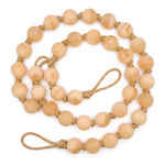 Cargar imagen en el visor de la Galería, Collar decorativo Mala Aura de 94 cm con cuentas de carrizo y cristal sobre cuerda natural.